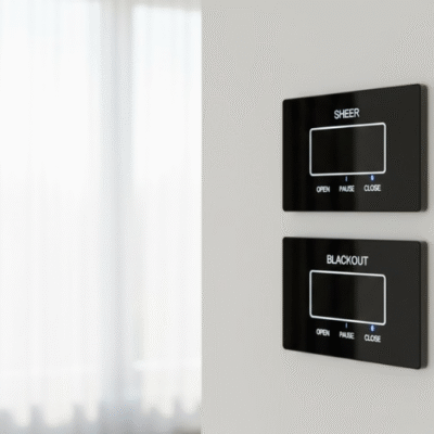 Double-layer smart curtain switch